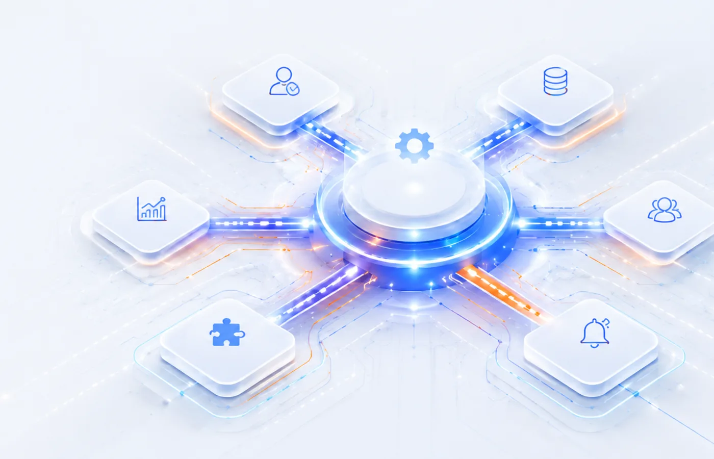 Connected CRM and ERP workflow system